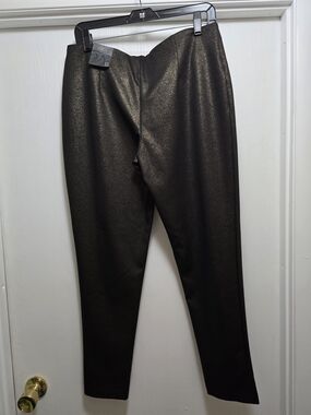 Versona Metallic Charcoal Dress Pants